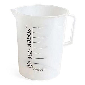 United Scientific Supplies, Inc. Plastic Beakers with Printed Graduations - Graduated Beaker with Handle, Polypropylene, 100 mL, 6/Pack - P50802