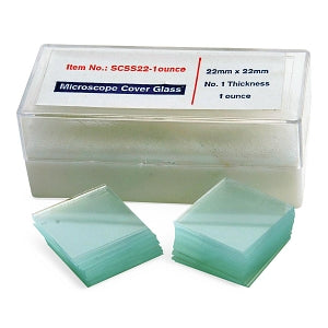 United Scientific Glass Coverslips - Glass Coverslips, 18 mm x 18 mm, 1 oz., #1 Thickness - SCSS18-1OZ