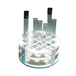 United Scientific Round Plastic Test Tube Rack - RACK, TEST TUBE, PLASTIC, ROUND, 24-TUBE, EA - TTHP05