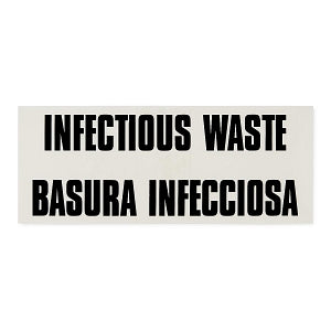 United Receptacle Waste / Trash Decals - Infectious Waste Decal, Bilingual - CL4