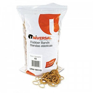 Universal Rubber Bands - Size 10 (1-1/4"L x 1/16"W) Beige Rubber Bands, 1-lb. Bag - 00110