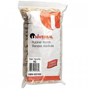 Universal Rubber Bands - Size 62 (2-1/2"L x 1/4"W) Beige Rubber Bands, 1-lb. Bag - 00162