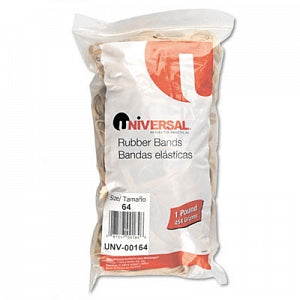 Universal Rubber Bands - Size 64 (3-1/2"L x 1/4"W) Beige Rubber Bands, 1-lb. Bag - 00164