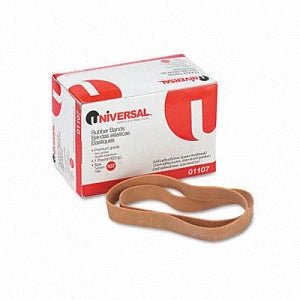 Universal Rubber Bands - Size 107 (7"L x 5/8"W) Beige Rubber Bands, 1-lb. Bag - 01107