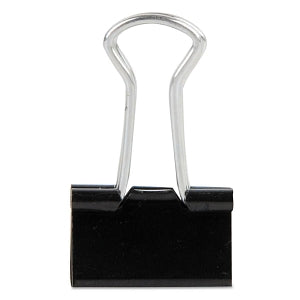 Universal Office Products Universal Binder Clips - 1/2" Black Mini Binder Clips, 1/4" Capacity - 10199VP