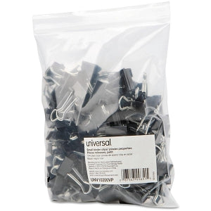 Universal Small Binder Clips - Black 0.75" W Binder Clips, S - UNV10200VP