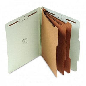 Universal Pressboard Classification Folders - Pressboard Classification Folder, Letter, Eight-Section, Green - 10291