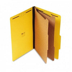 Universal Pressboard Classification Folders - Pressboard Classification Folders, Legal, Six-Section, Yellow - 10314