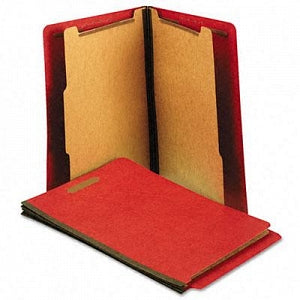 Universal Products Pressboard Folders - Pressboard End Tab Folders, Bright Red, Letter, Six-Section - 10320