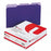 Universal Products Colored File Folders - File Folders, 1/3 Cut One-Ply Top Tab, Letter, Violet / Light Violet, 100/Box - 10505