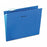 Universal Products Hanging File Folders - Deluxe Bright Color Hanging File Folders, 1/5 Tab, Letter, Blue - 14116