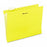 Universal Products Hanging File Folders - Deluxe Bright Color Hanging File Folders, 1/5 Tab, Letter, Yellow - 14119