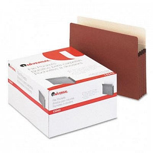 Universal Redrope Expansion File Pockets - Redrope / Manila 3-1/2" Capacity Straight Cut Top Tab Expanding File Pocket, Letter Size - 15343