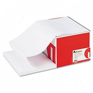 Universal Continuous Computer Paper - White 20-lb. 14-7/8" x 11" Computer Paper with Letter-Trim Perforations, 2, 400 Sheets - 15865