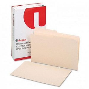 Universal Products Colored File Folders - File Folders, 1/2 Cut, Two-Ply Top Tab, Manila, Legal, 100/Box - 16122