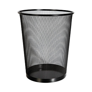 Univeral Office Metal Mesh Wastebasket - Mesh Wastebasket, Black, 18 qt. - UNV20008