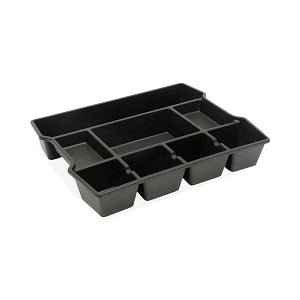 Universal Office Products Universal High Capacity Drawer Organizers - High-Capacity Plastic Drawer Organizer, Black, 14-7/8" x 11-7/8" x 2-1/2" - UNV20120