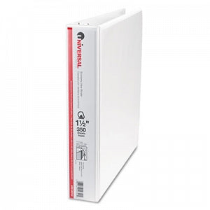 Universal Products Economy Ring View Binders - Slant-Ring Economy View Binder, White, 1-1/2" Capacity - 20744