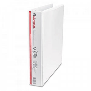 Universal Products Universal Economy Round Ring View Binders - White 1-1/2" Capacity Economy Round-Ring View Binder, 8-1/2" x 11" - 20972