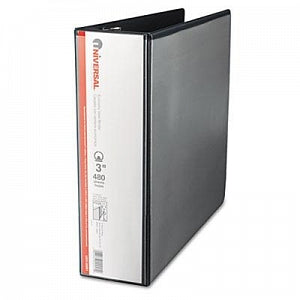 Universal Products Economy Ring View Binders - Economy Round Ring View Binder, Black, 3" Capacity - 20991