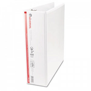 Universal Products Universal Economy Round Ring View Binders - White 3" Capacity Economy Round-Ring View Binder, 8-1/2" x 11" - 20992