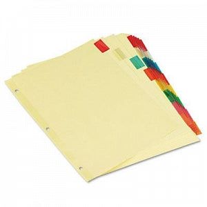 Universal Products Insertable Index Tabs - Economical Insertable Index, Letter, Buff, Multicolor Tabs, 8-Tab - 21872