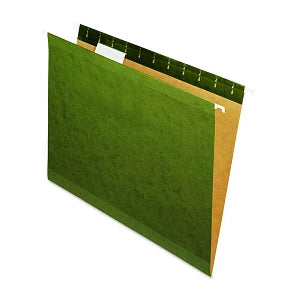 Universal Products Green Reinforced Recycled Hanging Folders - Deluxe Reinforced Recycled Hanging File Folders, Letter, 1/5 Tab, Green - 24115