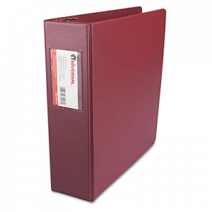 Universal Products Economy Non-View Ring Binders - Economy Non-View Round Ring Binder With Label Holder, Burgundy, 3" Capacity - 35416