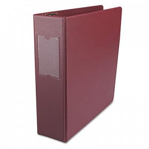 Universal Products Economy Non-View Ring Binders - Economy Non-View Round Ring Binder With Label Holder, Burgundy, 3" Capacity - 35416