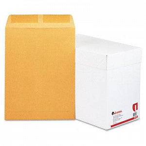 Universal Center Seam 9" x 12" Catalog Envelopes - Brown Kraft Center Seam 28- lb. Catalog Envelope with Gummed Flap, Size #97, 10" x 13" - 44165