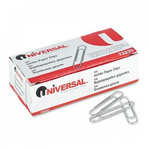 Universal Smooth Paper Clips - Paper Clips, Silver, Jumbo - 72220