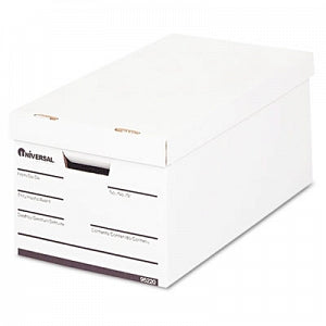 Universal Products Lift-Off Lid Storage Boxes from Universal Products - Lift-Off Lid File Storage Box, Fiberboard, White, Letter - 95220