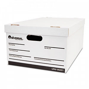 Universal Products Lift-Off Lid Storage Boxes from Universal Products - Lift-Off Lid File Storage Box, Fiberboard, White, Legal - 95221