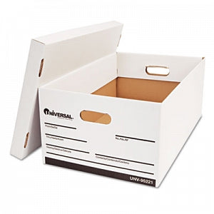 Universal Products Lift-Off Lid Storage Boxes from Universal Products - Lift-Off Lid File Storage Box, Fiberboard, White, Legal - 95221