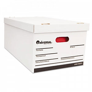 Universal Products Lift-Off Lid Storage Boxes from Universal Products - Lift-Off Lid File Storage Box, Fiberboard, White, Legal - 95221