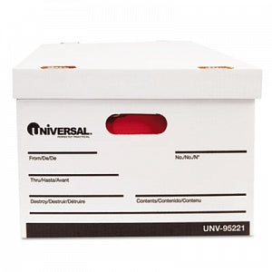 Universal Products Lift-Off Lid Storage Boxes from Universal Products - Lift-Off Lid File Storage Box, Fiberboard, White, Legal - 95221