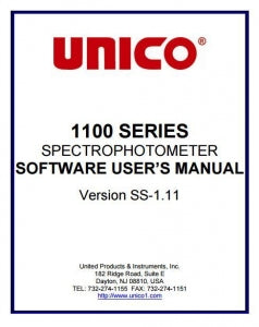 Unico S 1100 Visible Spectrophotometer - SOFTWARE, FOR S-1100/S-1100RS, WIN XP/7 - S-1100-401