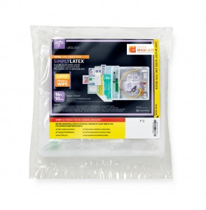 Medline Silicone-Elastomer Latex 1-Layer Foley Catheter Tray / Drain Bag - Total One-Layer Tray with Drain Bag, Silicone-Elastomer Coated Latex, 16 Fr, 10 mL, Peri Wipe - URO170116