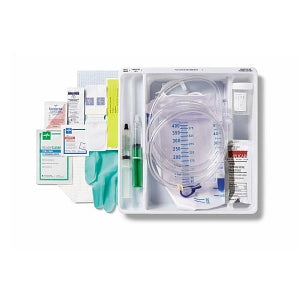 Medline Add-A-Cath 1-Layer Foley Catheter Tray with Urine Meter - Total One-Layer Add-A-Cath Tray with 400 mL Urine Meter with 2, 500 mL Drain Bag, Peri Wipe - URO170200