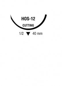 Medtronic Ti-Cron Polyester Sutures - Ti-Cron Suture, Size 2, 30", HOS-12 Needle - 88863026-81