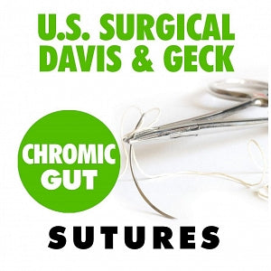 Covidien Chromic Gut Sutures - Chromic Gut Suture, Size 1, 18" HGS-21 Needle, D-Tach - CG-101M