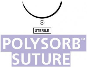 Medtronic Violet Polysorb Sutures - Polysorb Suture, Violet, Size 2, 30", GS-22 Needle - CL232