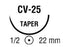 Medtronic Ski Taper Polysorb Sutures - Polysorb Suture, Violet, Size 0, 48", ESK / SK Needles - ELW-50