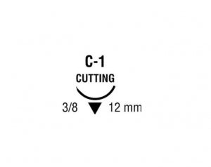 Medtronic Mild Chromic Gut Sutures - Mild Chromic, Suture, 5/0, 18", C-1 Needle - G-3711