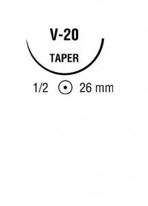 Medtronic Violet Caprosyn Sutures - Caprosyn Suture, Violet, Size 3/0, 30", V-20 Needle - GC-322