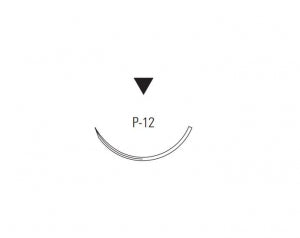 Medtronic Monosof Black Suture - Monosof Suture, Clear, Size 4/0, 18", P-12 Needle - SN-5677