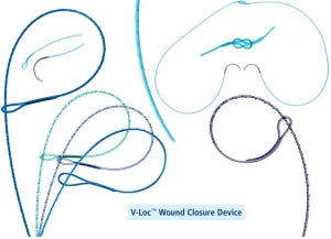 Medtronic USA V-LOC 180 Absorbable Wound Closure Suture - V-LOC 180 GS-21 Size 0 12" Absorbable Wound Closure Device, Green - VLOCL0316