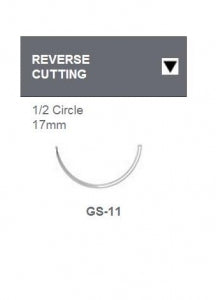 Medtronic Circle Sutures - Absorbable Suture, Clear, Size 2-0, 12", 1/2" Circle, GS-11 Needle - VLOCL2815