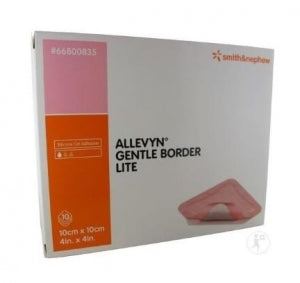 Smith and Nephew ALLEVYN Gentle Border Lite Dressings - Allevyn Gentle Border Lite Dressing, 4" x 4" - 66800835