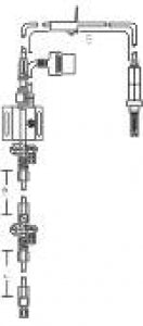 Utah Medical Deltran Disposable Pressure Transducer Systems - Deltran Disposable Pressure Transducer System, Single-Line Pole Mount Set, 48" Line with Macro Drip Chamber - DPT-248A